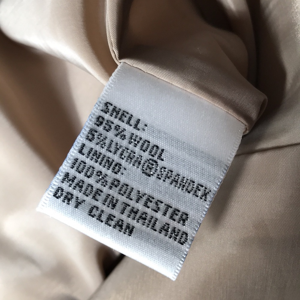 Talbots Lightweight Wool Tan Blazerjacket Size 10 - image 5